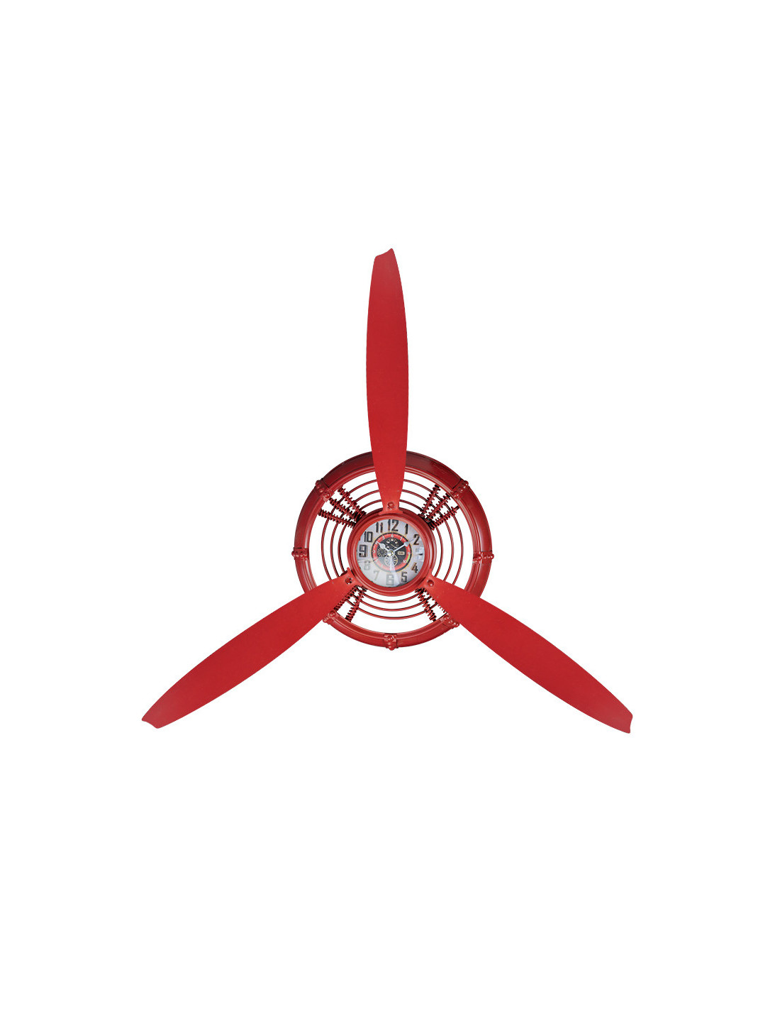 Zegar dekoracja śmigło czerwony 