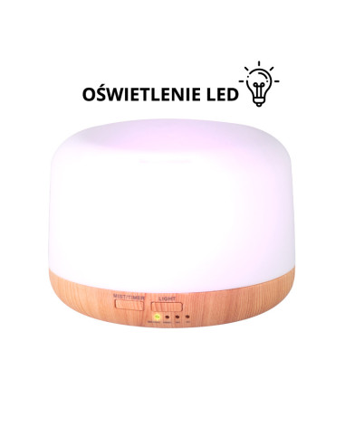 Aroma dyfuzor nawilżacz powietrza spa 01 light wood 300 ml + timer 