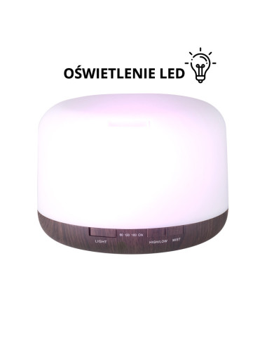 Aroma dyfuzor nawilżacz powietrza spa 03 dark wood 500 ml + timer 