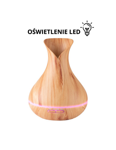 Aroma dyfuzor nawilżacz powietrza spa 15 light wood 400 ml + timer 