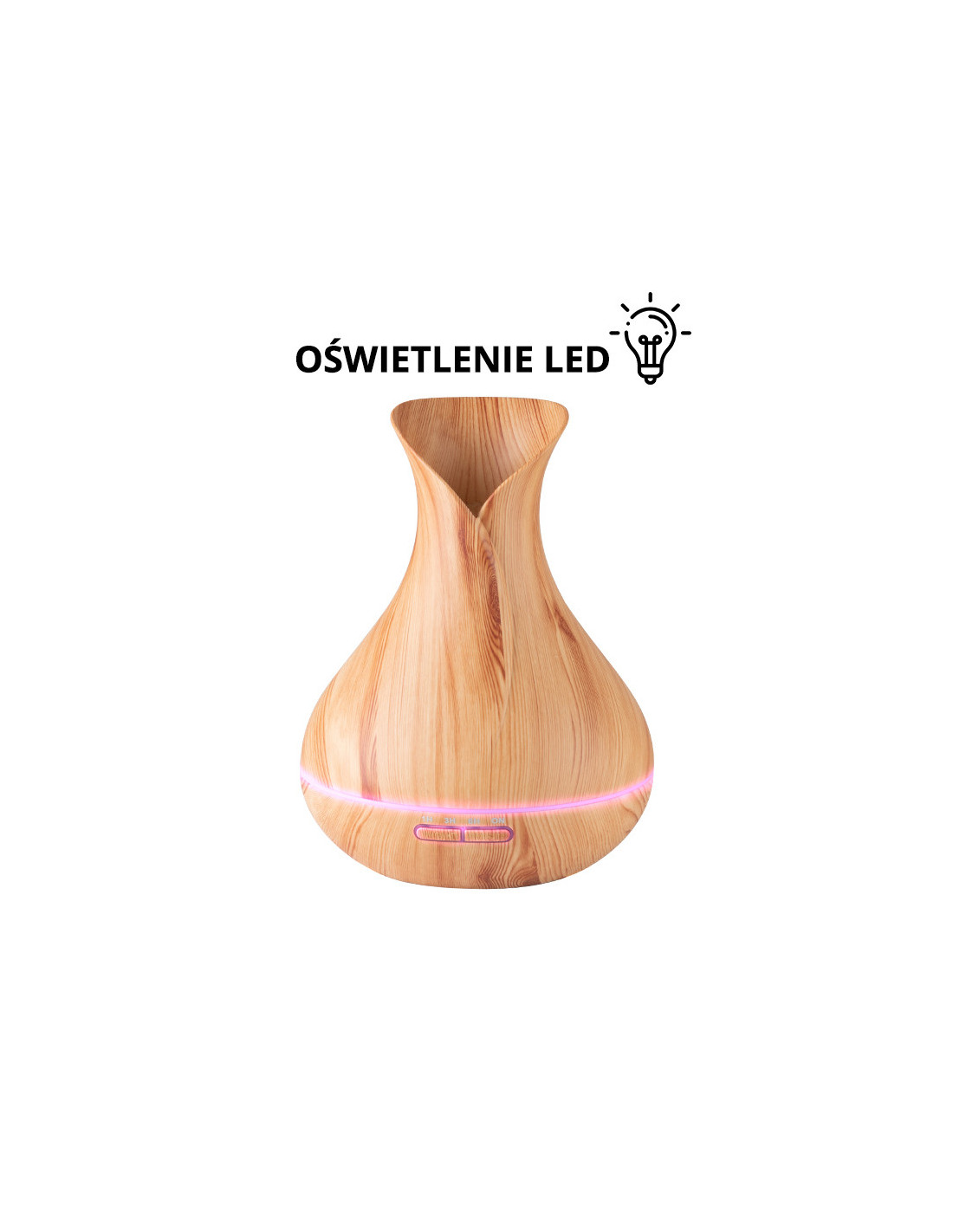 Aroma dyfuzor nawilżacz powietrza spa 15 light wood 400 ml + timer 