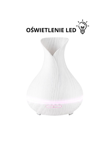 Aroma dyfuzor nawilżacz powietrza spa 15 white wood 400 ml + timer 