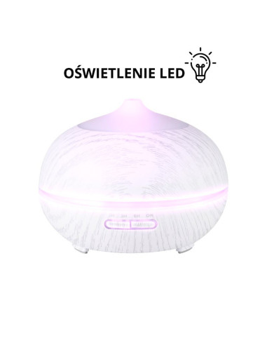 Aroma dyfuzor nawilżacz powietrza spa 06 white wood 400 ml + timer 