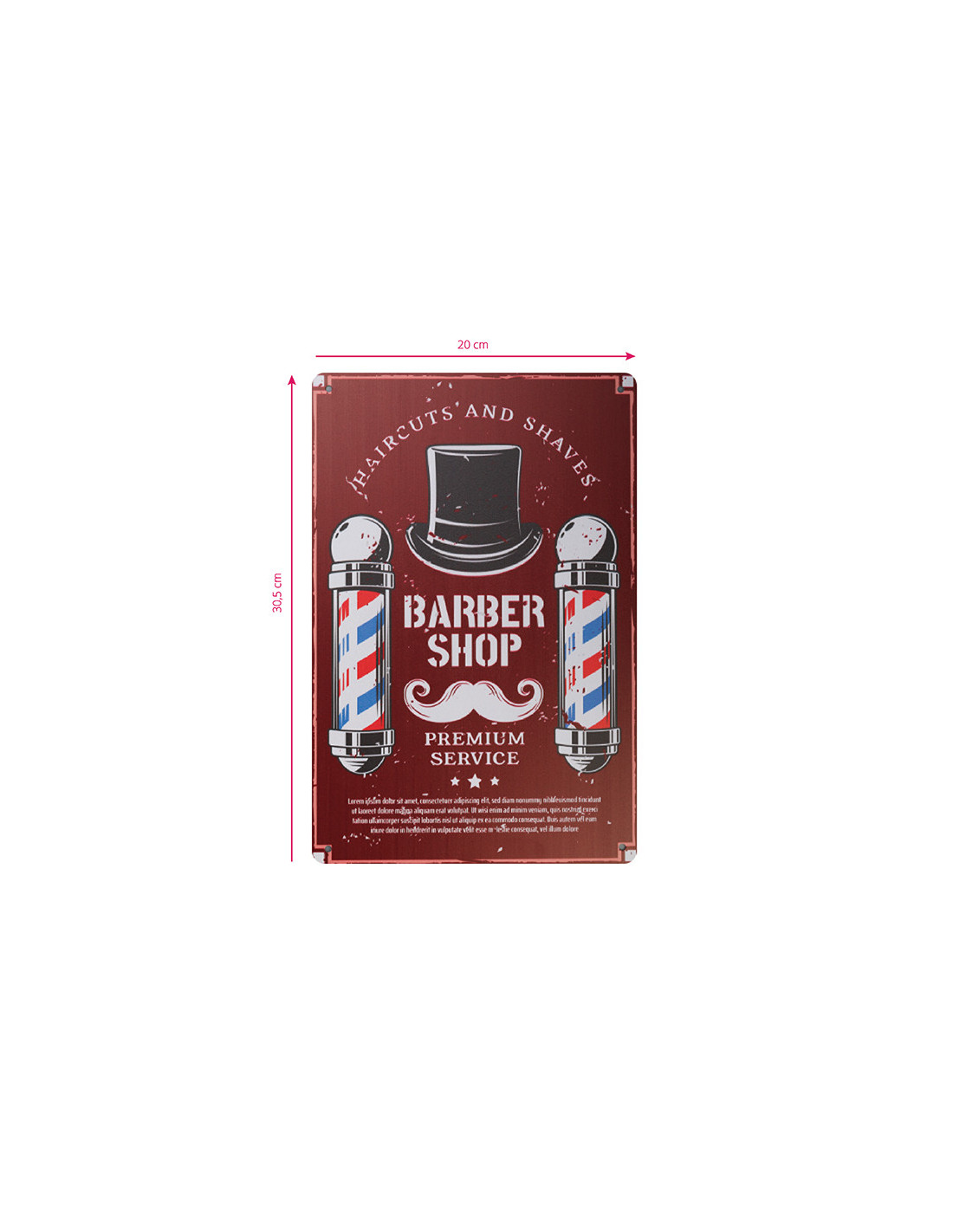 Tablica ozdobna barber B030