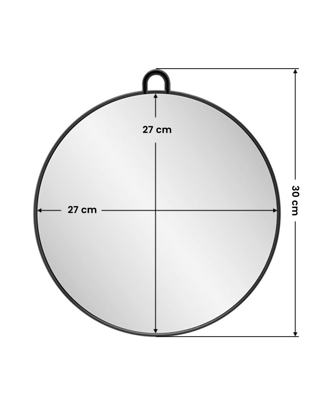 Lusterko fryzjerskie okrągłe Q-29 czarne 