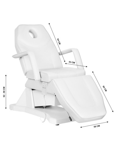 Sillon Soft elektrischer Kosmetikstuhl 1 Motor weiß