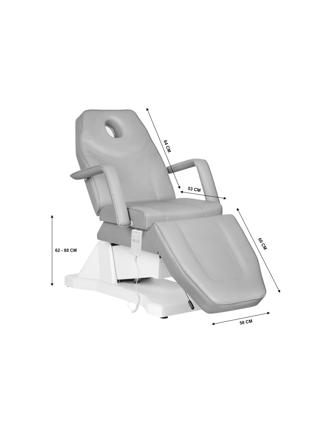 Sillón cosmético eléctrico Sillon Soft 1 motor gris