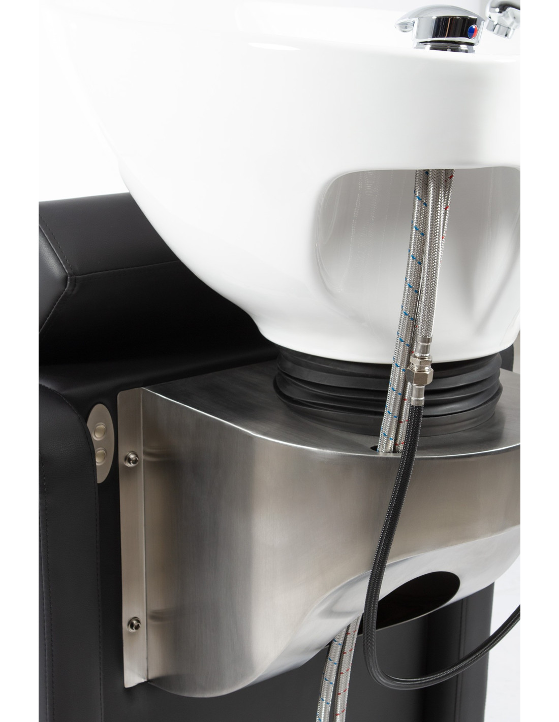 Lorenzo FAID hairdressing sink with solid metal structure and elegant design