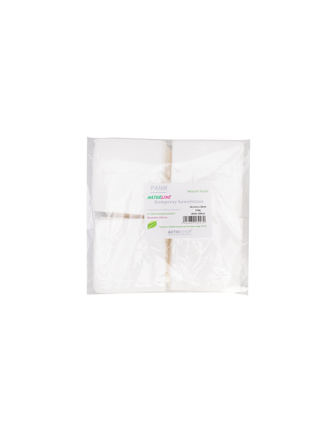 Kompresy bawełniane Naturline 150 g 16.5 cm x18 cm 