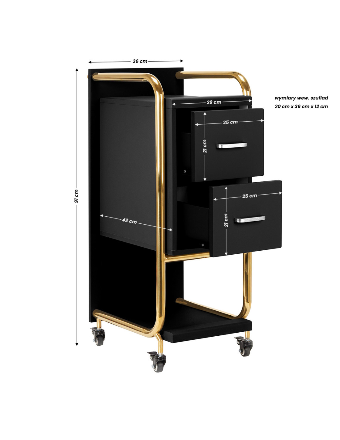 Gabbiano pomocnik fryzjerski Solo złoto - czarny 