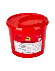 Conteneur à déchets médicaux 1 l, rouge