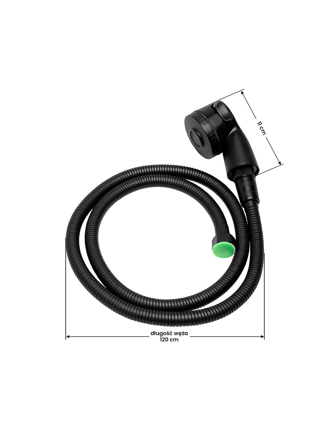 Słuchawka do myjni fryzjerskiej czarna S05 