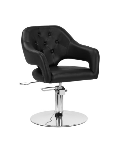  Fauteuil de coiffure Prestigio Noir & Chromé 