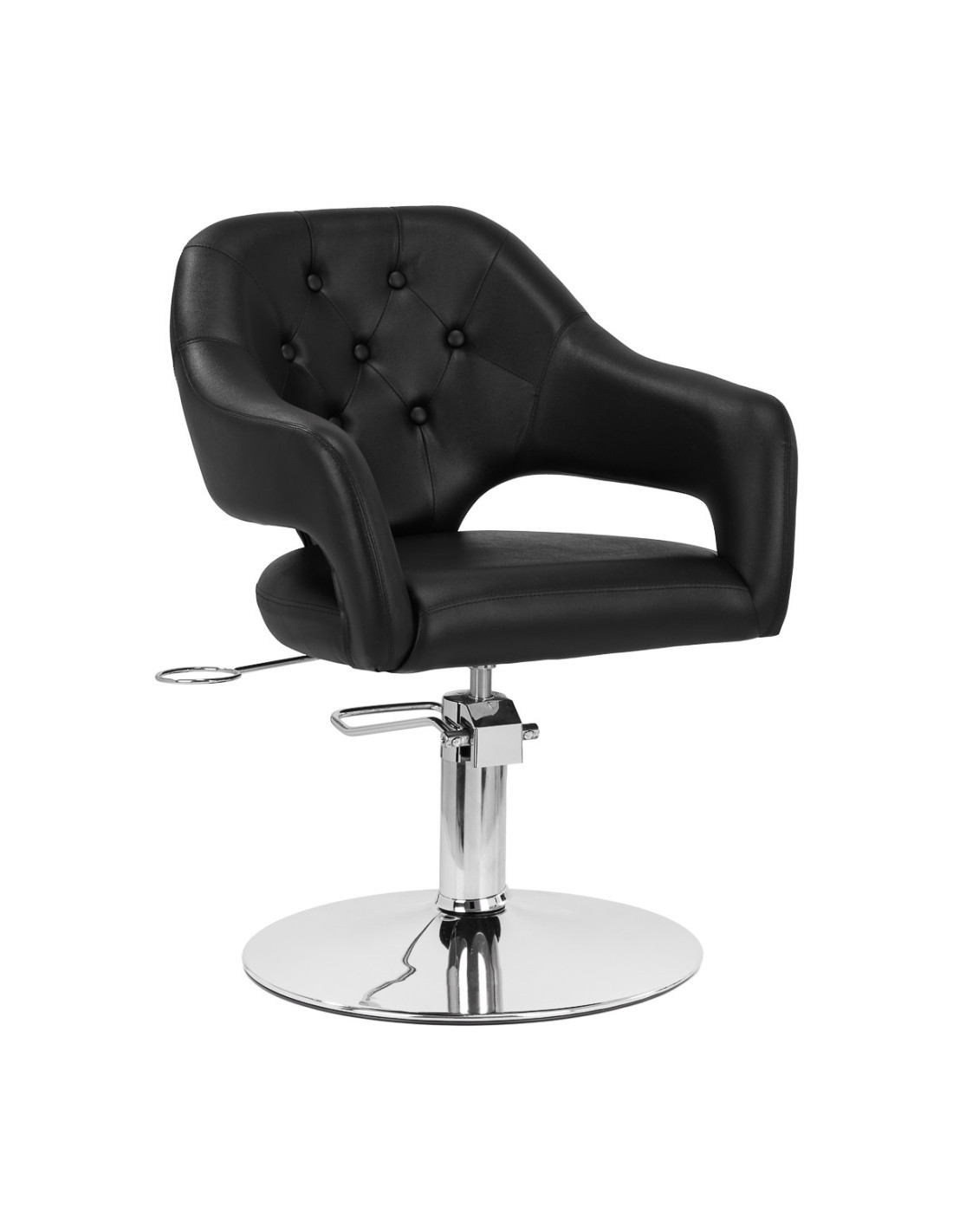  Fauteuil de coiffure Prestigio Noir & Chromé 
