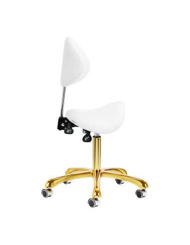 Taboret kosmetyczny 1004 Giovanni złoto biały