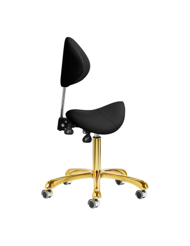 Taboret kosmetyczny 1004 Giovanni złoto czarny 