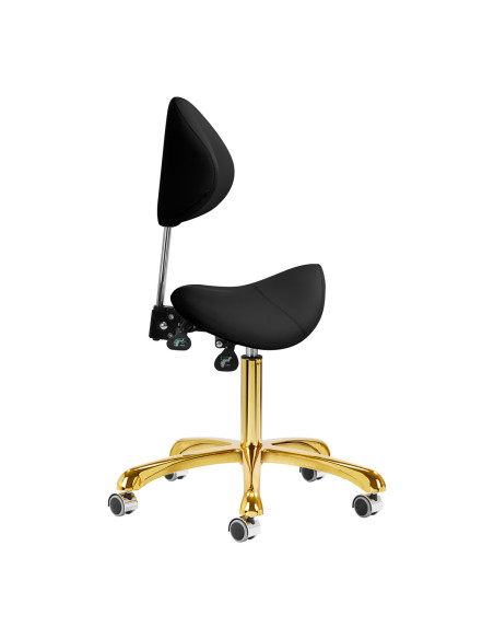 Taboret kosmetyczny 1004 Giovanni złoto czarny 