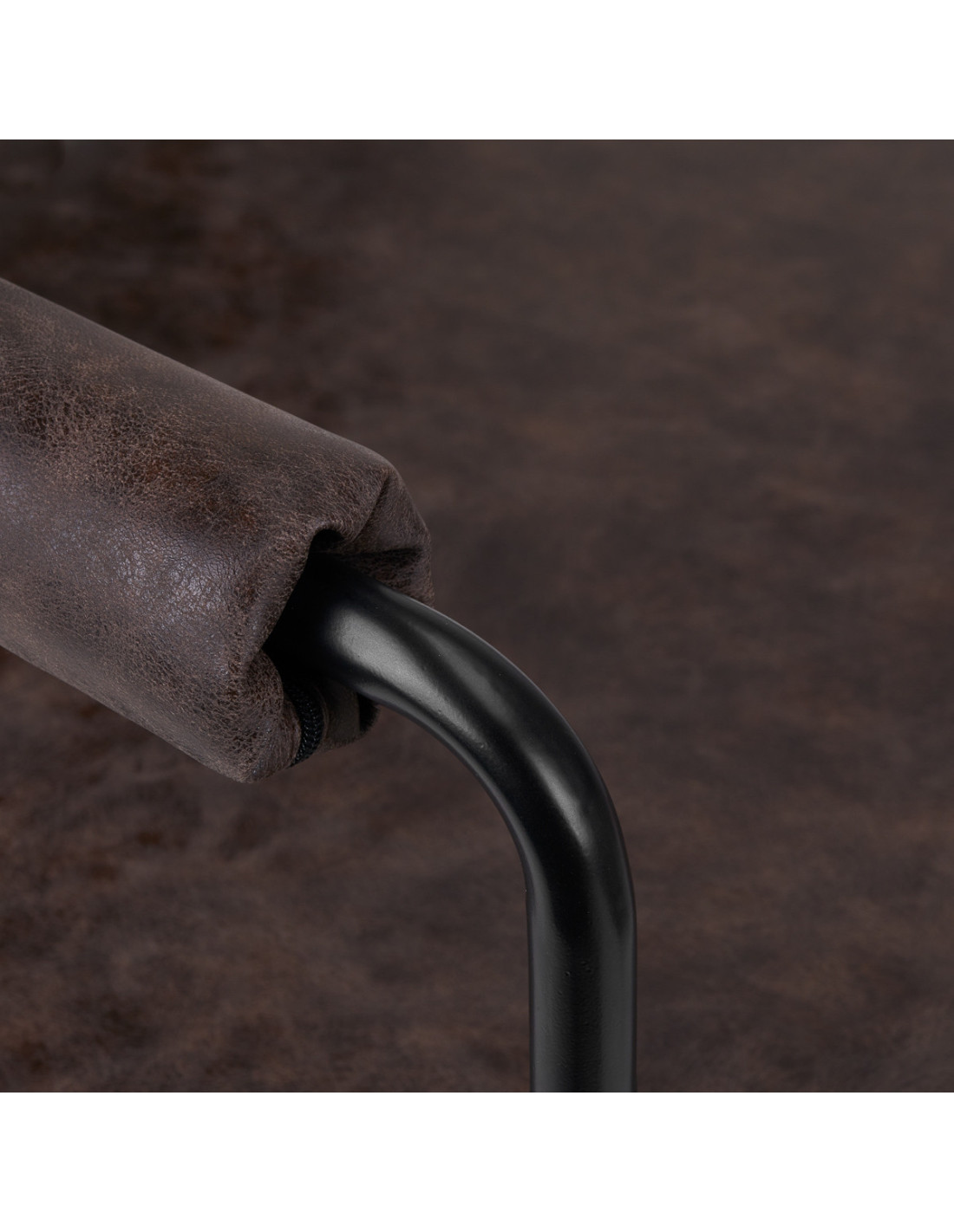  Gabbiano catania loft old fauteuil de coiffure en cuir, marron foncé 