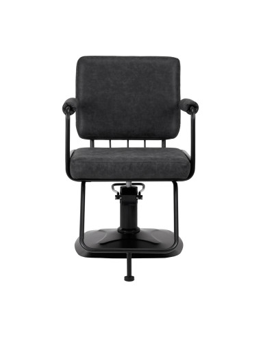 Gabbiano Catania Loft Old Black Leather Hairdressing Chair {attributes}