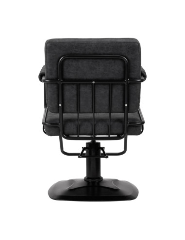 Gabbiano Catania Loft Old Black Leather Hairdressing Chair {attributes}