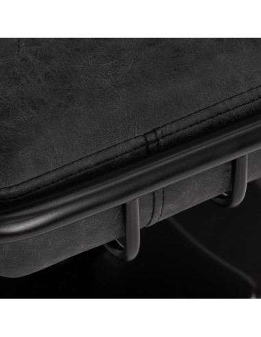 Fotel fryzjerski Gabbiano Catania Loft Old Black Leather {attributes}