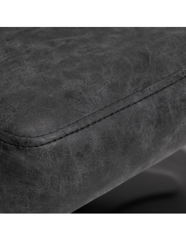 Fotel fryzjerski Gabbiano Catania Loft Old Black Leather {attributes}