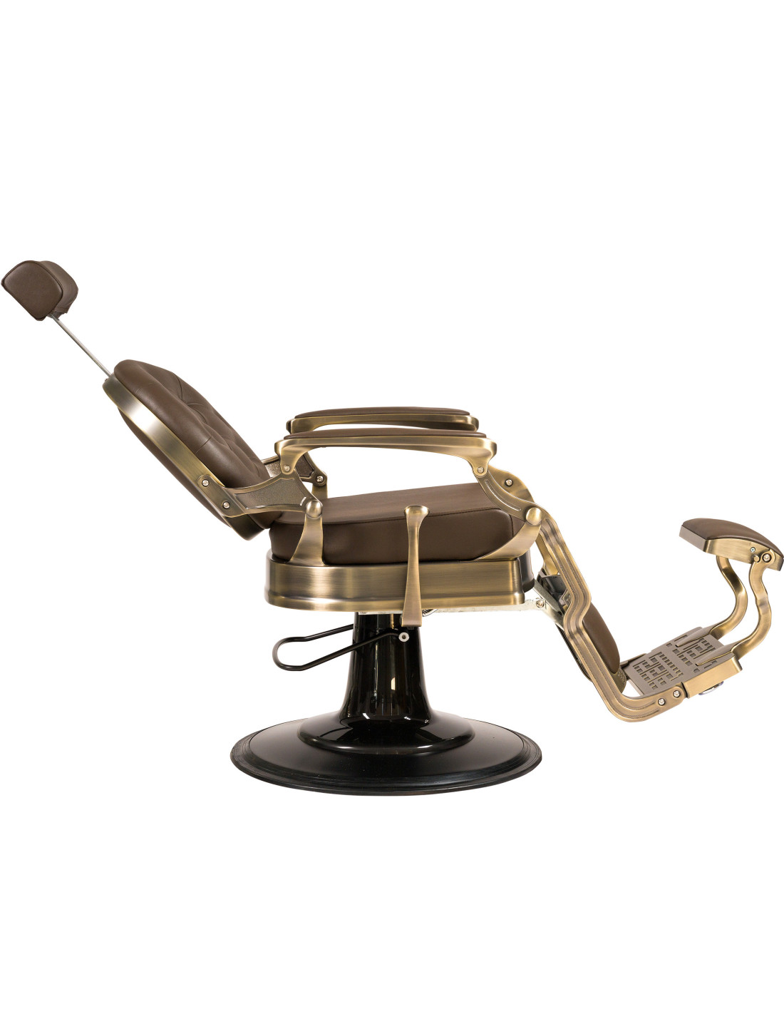 Poltrona barbiere Florence Imperium – Elegante bronzo e marrone