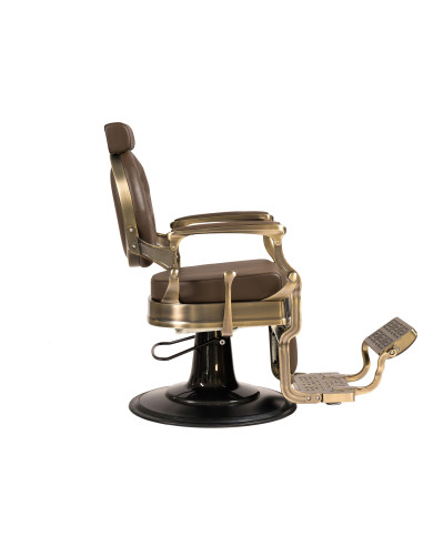 Cadeira de barbeiro Florence marrom bronze 