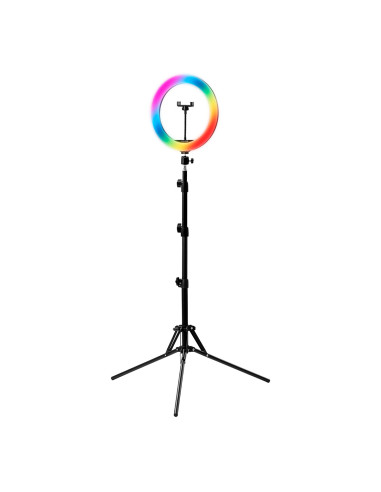 GLOW lamp pierścieniowa ring 10 RGB bsc ze statywem 10W 