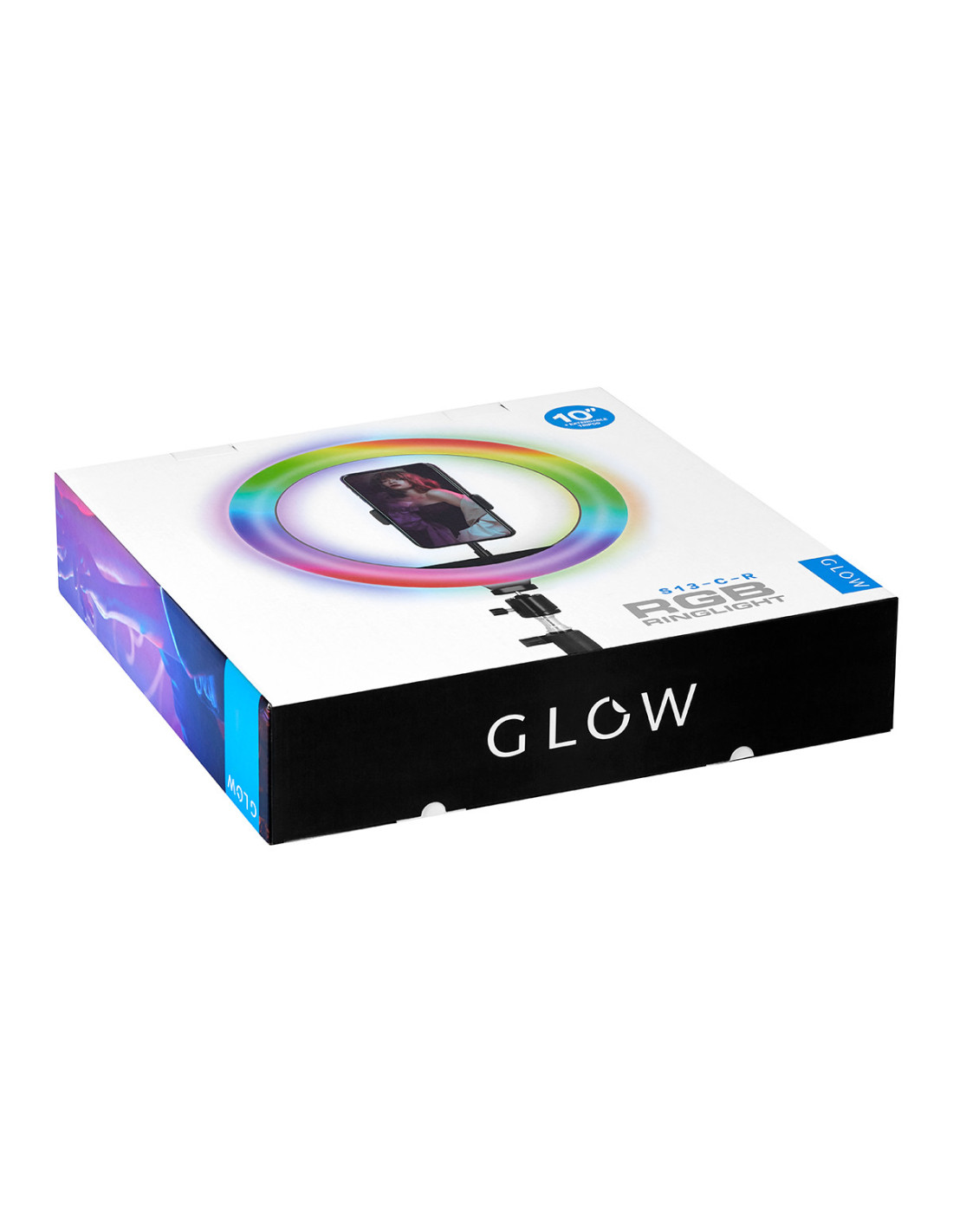 GLOW lampa pierścieniowa ring 10 RGB bsc ze statywem 10W 