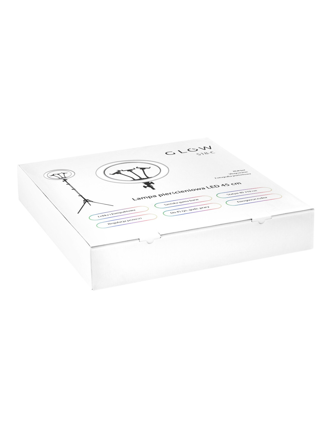 GLOW lampa pierścieniowa ring 18 bsc ze statywem 45W 