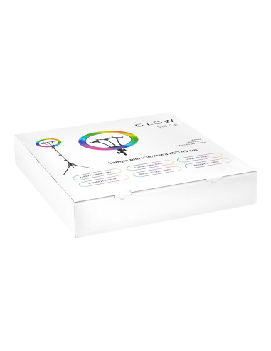 GLOW lamp pierścieniowa ring 18 RGB bsc ze statywem 45W 