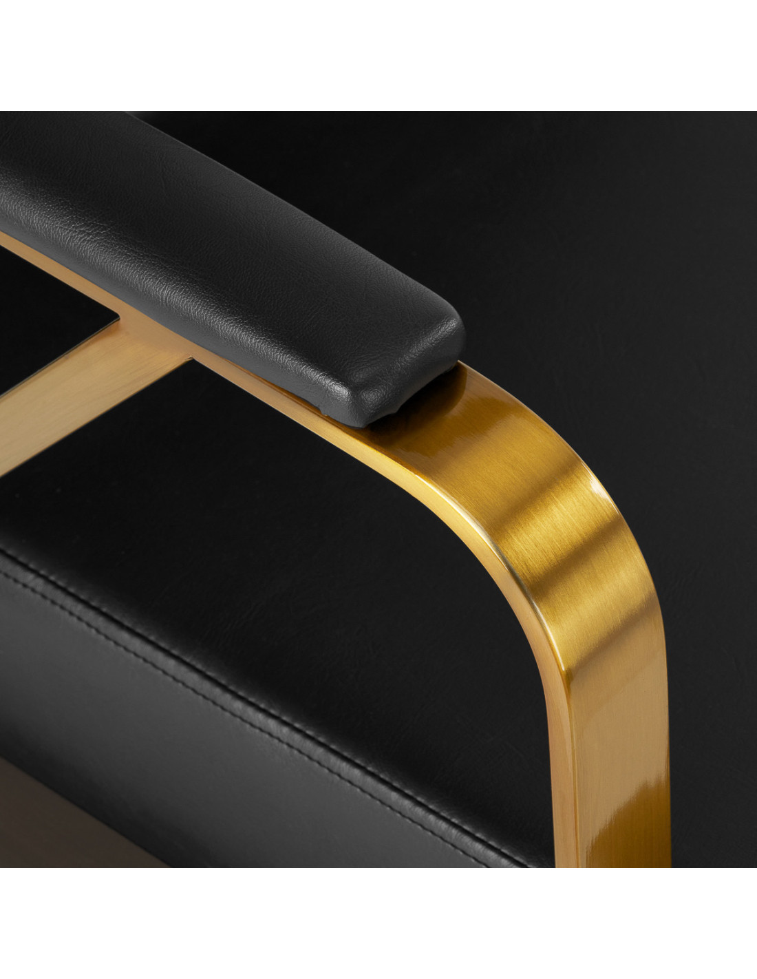 Gabbiano Genoa Gold Black Hairdressing Chair {attributes}