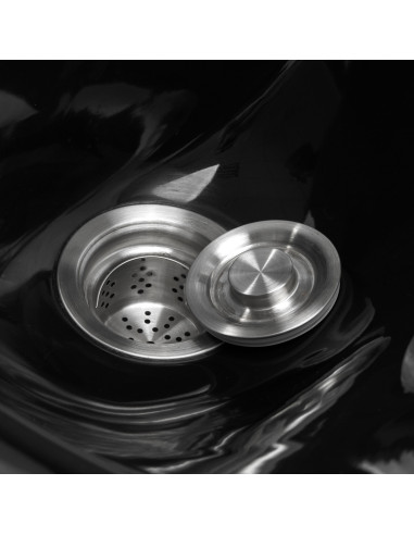 Bac a Shampoing Bac à shampoing coiffure toledo or noir 