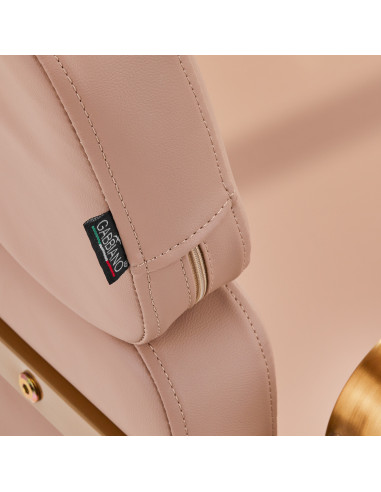 Gabbiano Porto Beige Gold Hairdressing Chair {attributes}