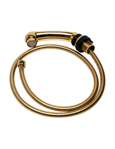 Słuchawka do myjni fryzjerskiej złota mała 