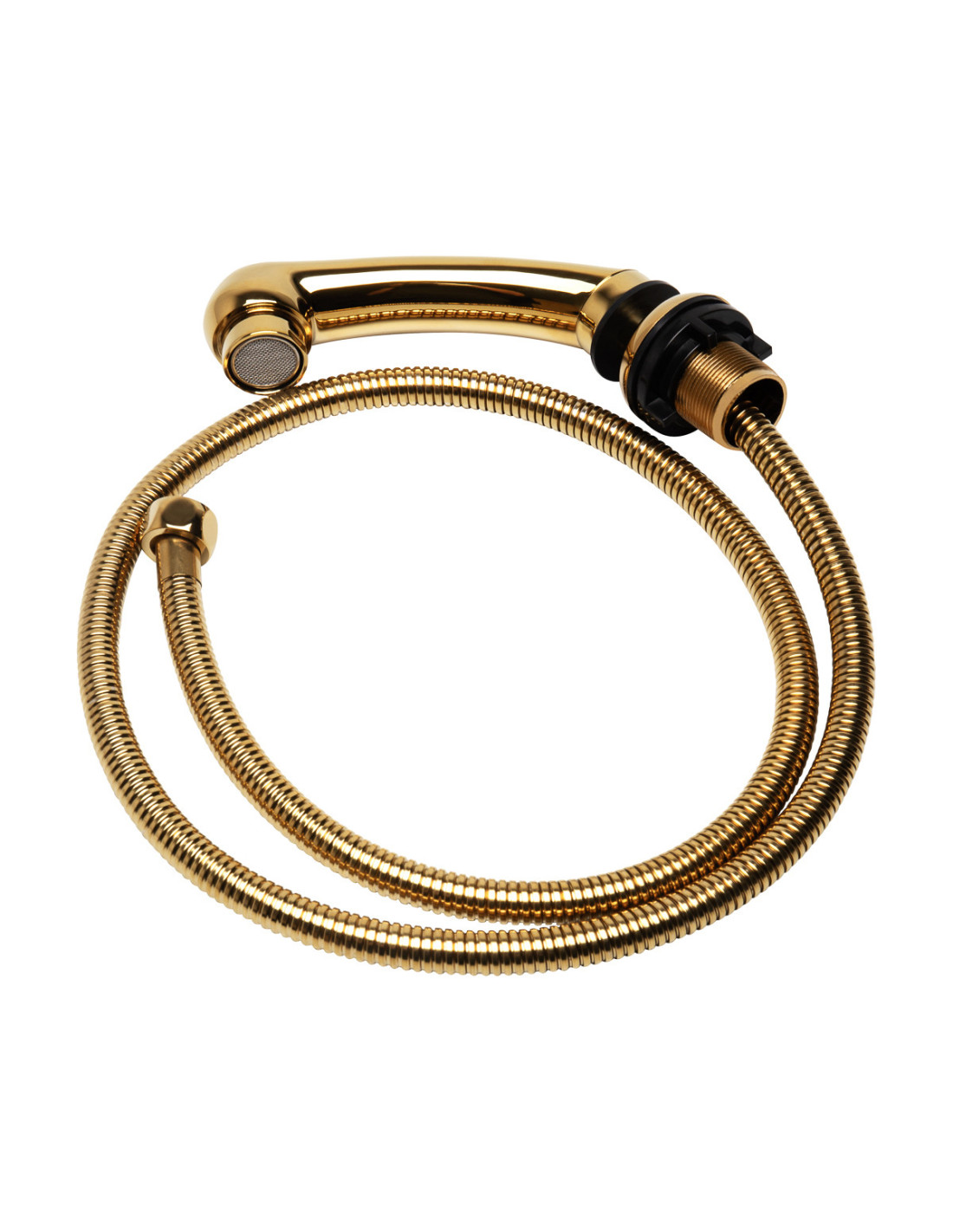 Słuchawka do myjni fryzjerskiej złota mała 