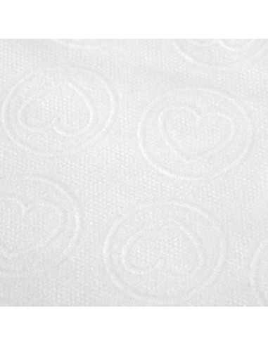 Jednorazowe chusty zabiegowe 20 szt. 70 x 40 cm białe serca 