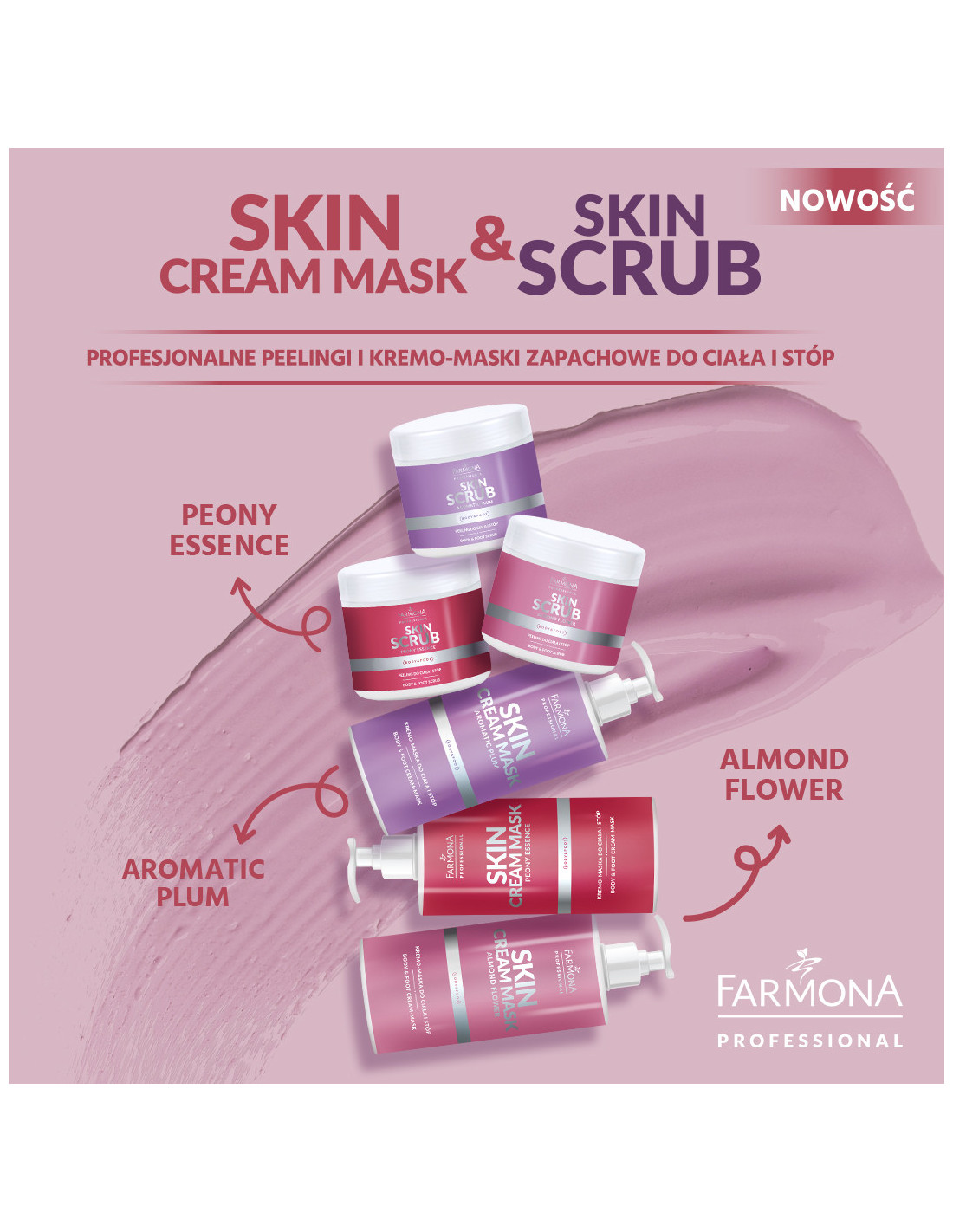 Farmona Skin scrub almond flower peeling do ciała i stóp kwiat migdałowca 500 g  