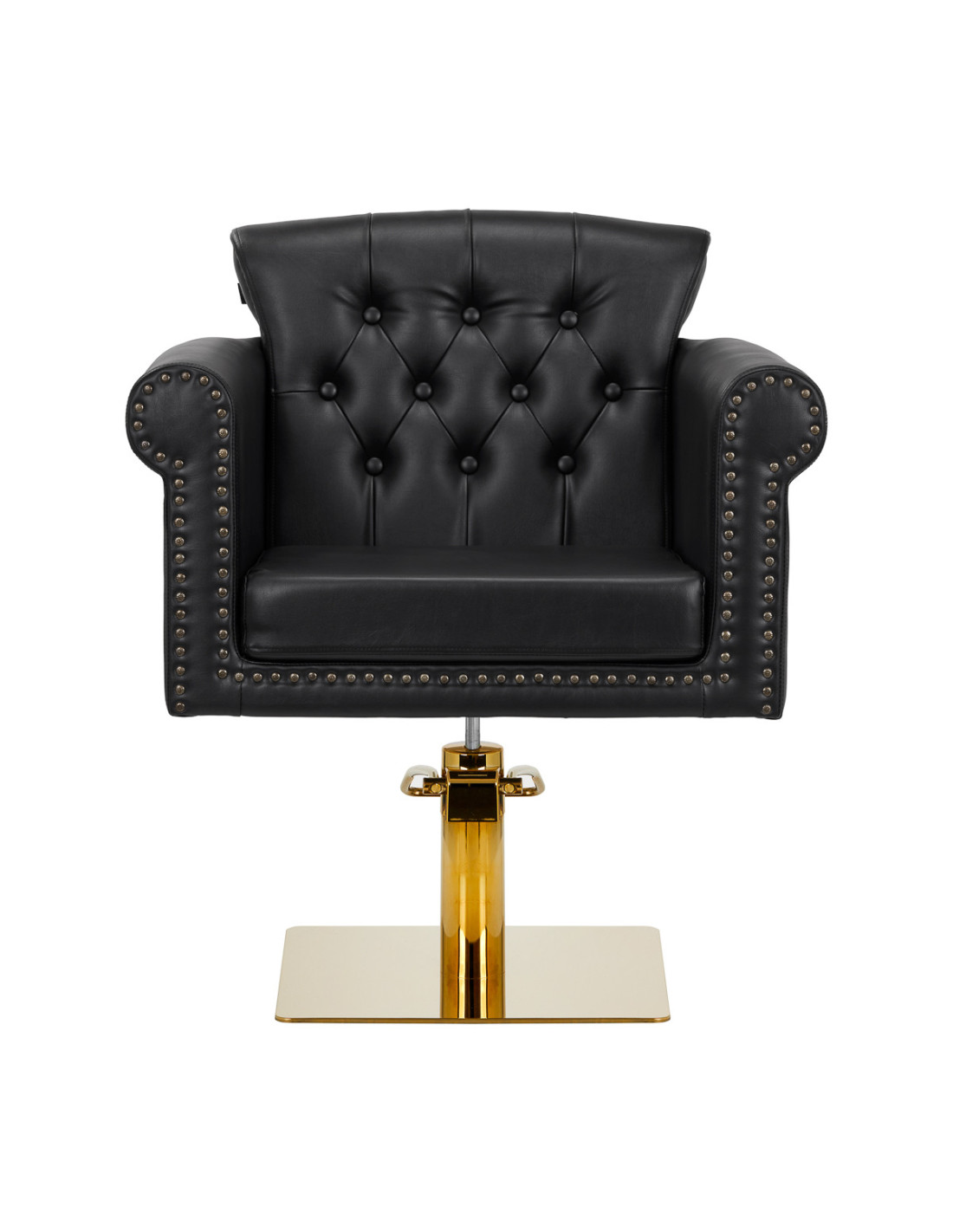 Gabbiano Berlin hairdressing chair, gold, black {attributes}