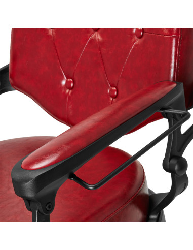 Poltrona da barbiere Cavalese rossa 