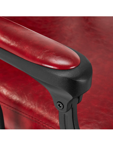 Sillón de barbero cavalese rojo 