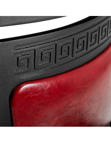 Sillón de barbero cavalese rojo 