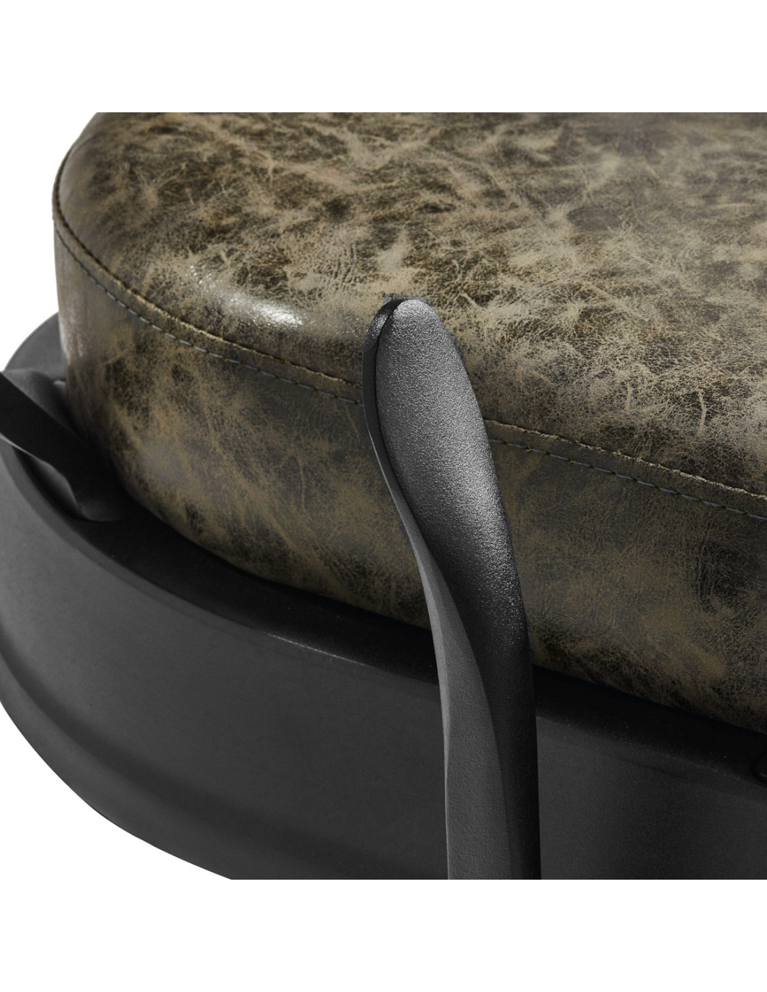 Fauteuil Barbier Cavalese Vieux Cuir Vert – Ambiance Rétro & Design Industriel 