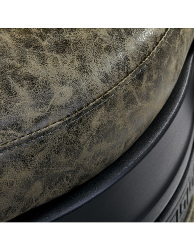 Cavalese Friseurstuhl Altgrünes Leder – Retro-Ambiente & Industriedesign