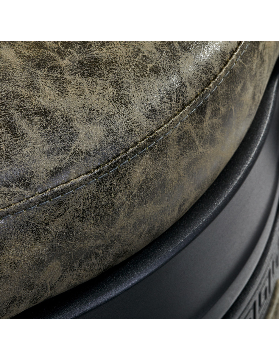 Cavalese kappersstoel oudgroen leer – Retro-ambiance en industrieel design