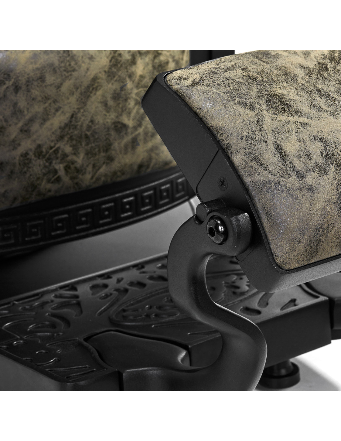 Fauteuil Barbier Cavalese Vieux Cuir Vert – Ambiance Rétro & Design Industriel 