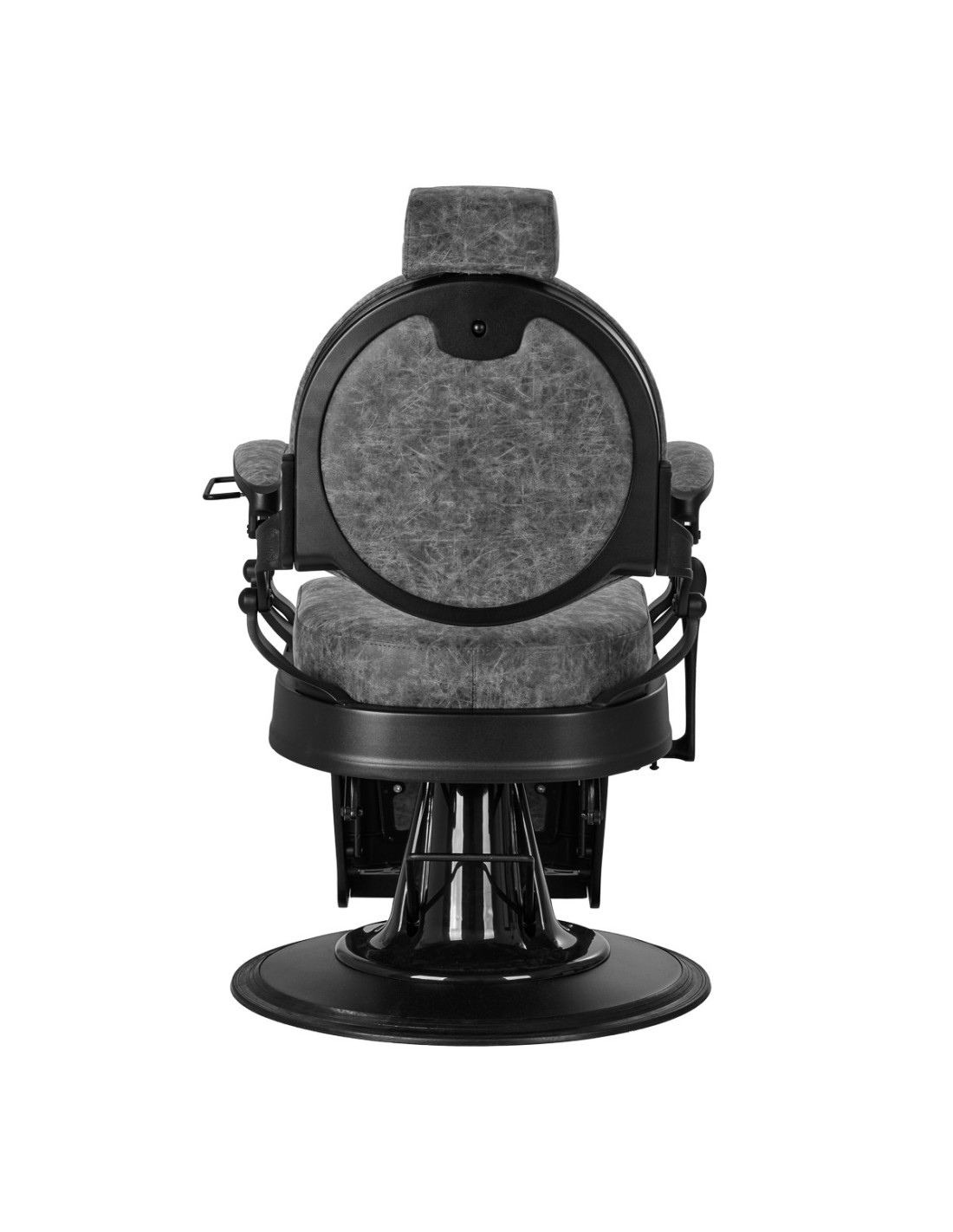 Fauteuil Barbier Cavalese Vieux Cuir Gris – Style Vintage & Confort Pro 