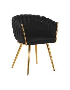 Louisa black velvet chair