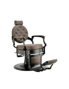 Fauteuil Barbier Florence Vieux Marron – Chic Classique & Structure Noire